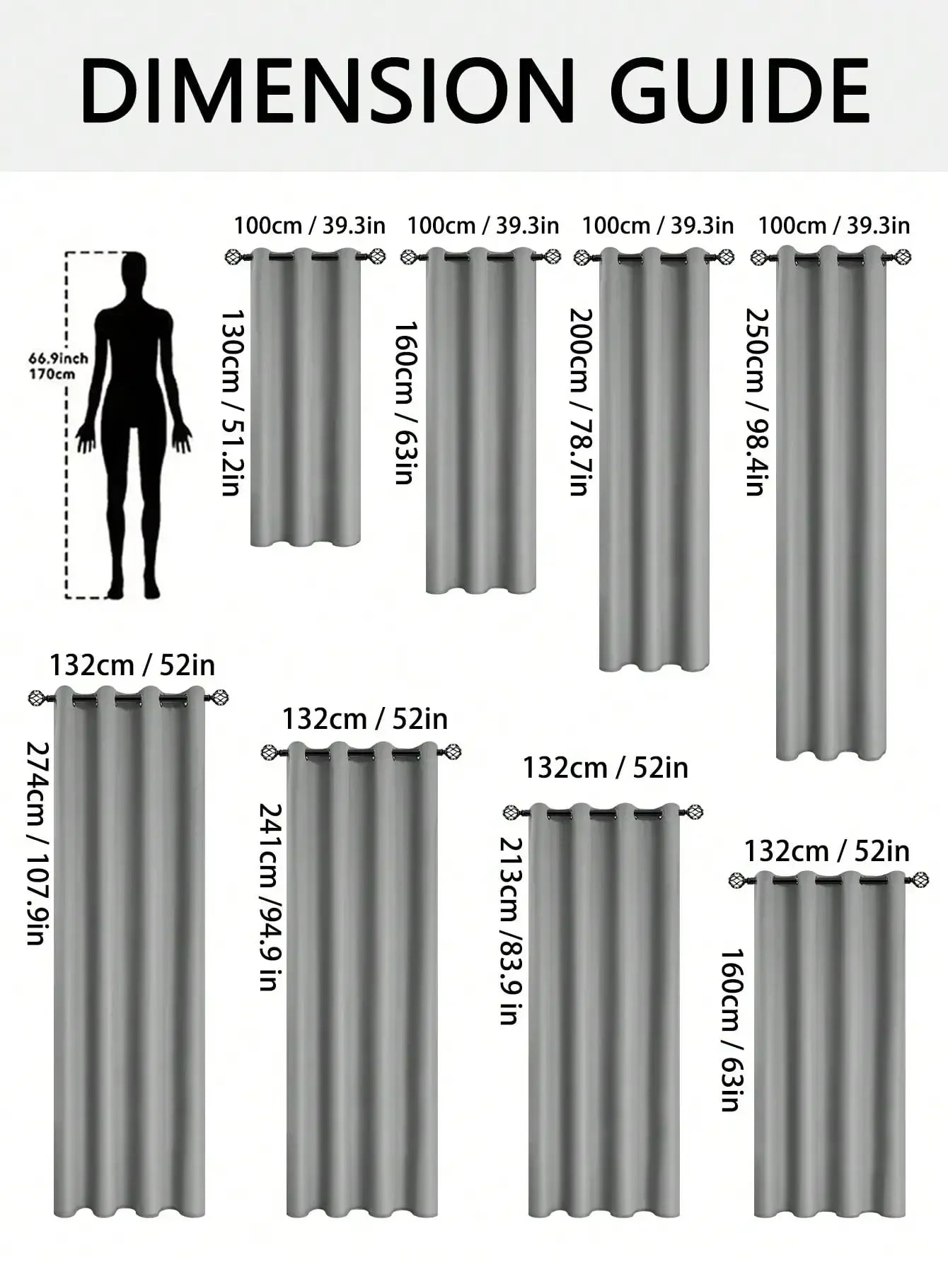 TheWakeUpCrew™ 1pc Solid Blackout Curtains with Grommets, Total Privacy Drapes for Bedroom