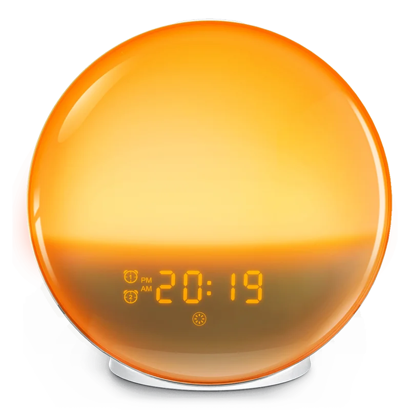 TheWakeUpCrew™ Sunrise/Sunset Simulation Wake Up Digital Clock with Night Light & FM Radio