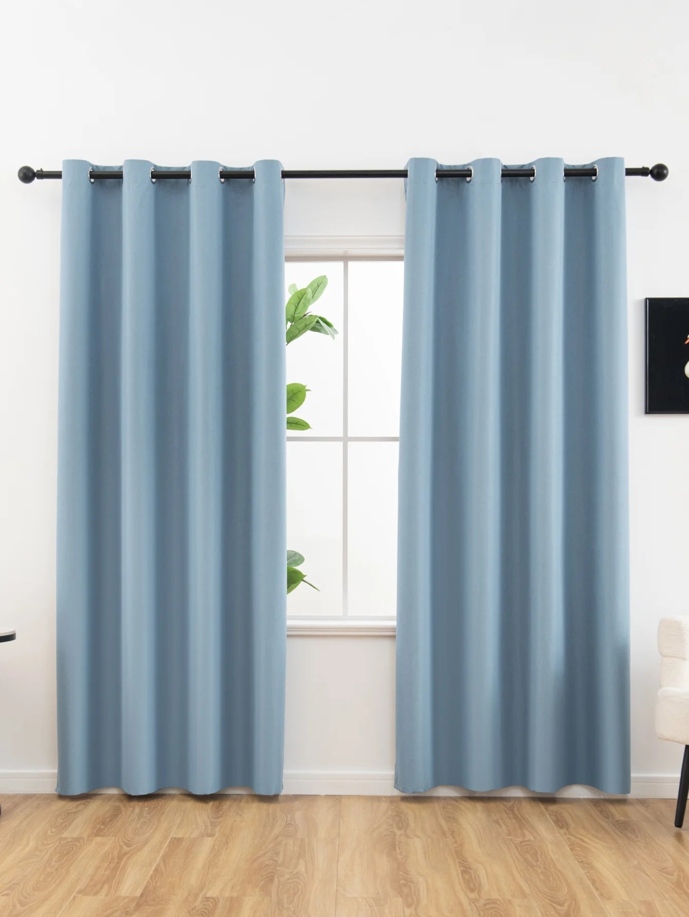 TheWakeUpCrew™ 1pc Solid Blackout Curtains with Grommets, Total Privacy Drapes for Bedroom