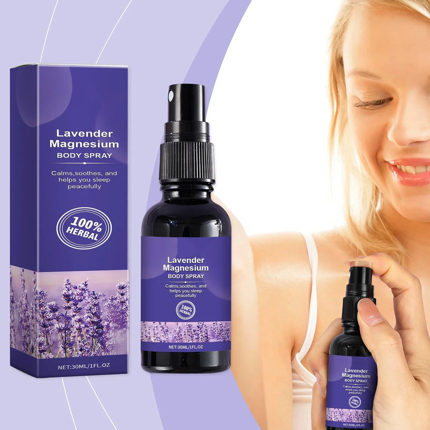 TheWakeUpCrew™ Lavender/Magnesium Pillow Spray 30ml Aromatherapy Sleep Lavender Pillow Mist