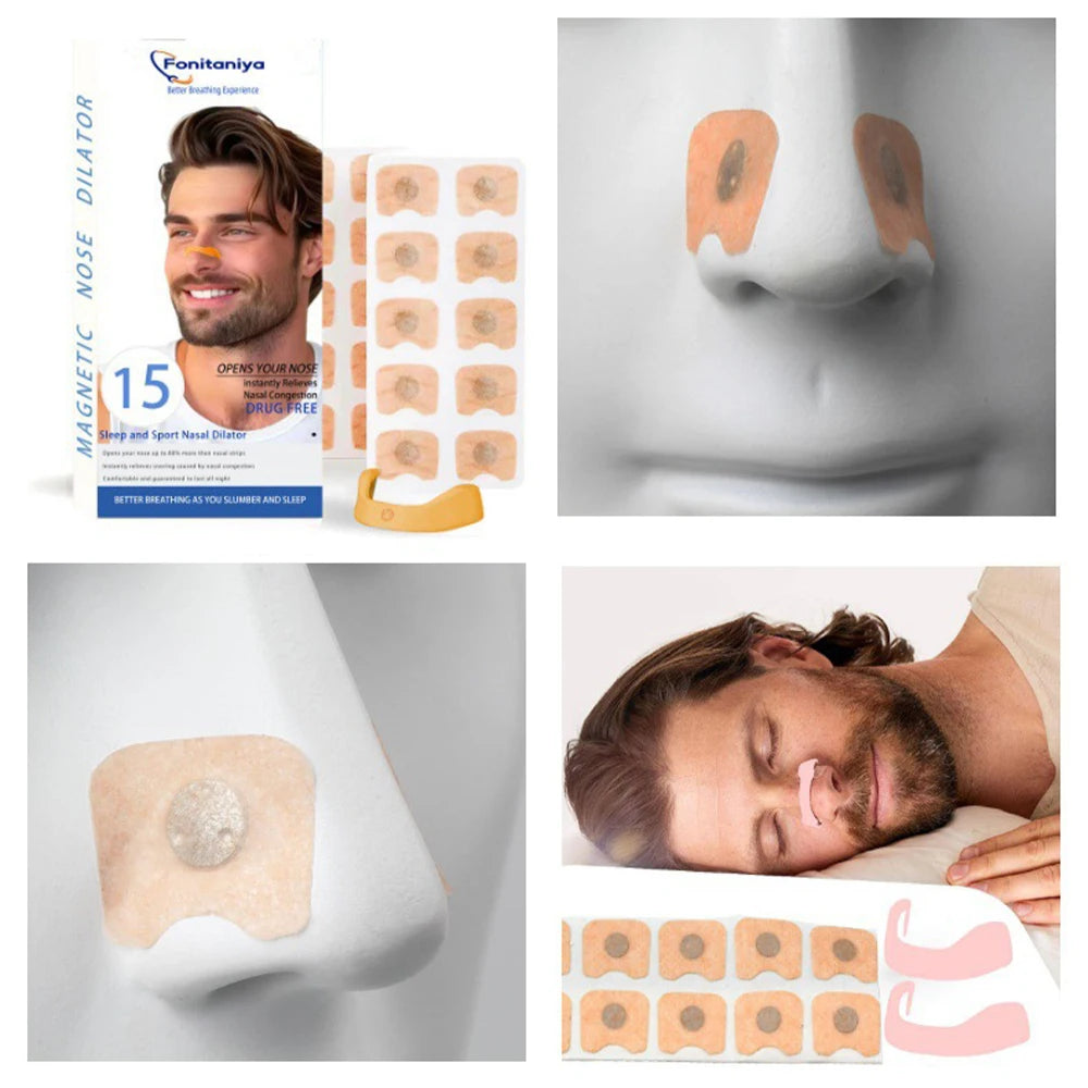 TheWakeUpCrew™ Magnetic Nasal Strips Nasal Breathing Dilators 15-Pairs