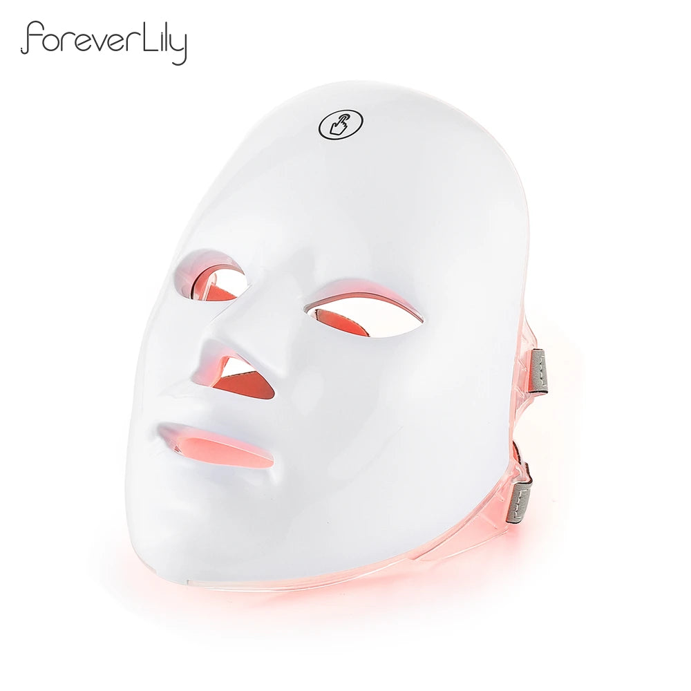 TheWakeUpCrew™ LED Mask Red Light Therapy Anti Aging Face Neck 7 Colors Anti-Wrinkle