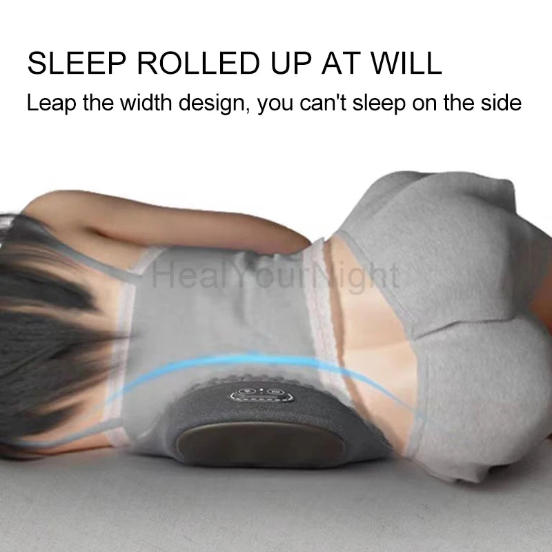 TheWakeUpCrew™ Ergonomic Waist Pillow for Lower Back Support comes w/ Heating Vibrating