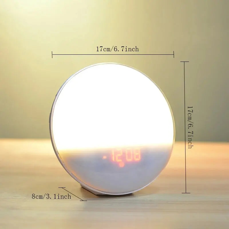 TheWakeUpCrew™ Sunrise/Sunset Simulation Wake Up Digital Clock with Night Light & FM Radio