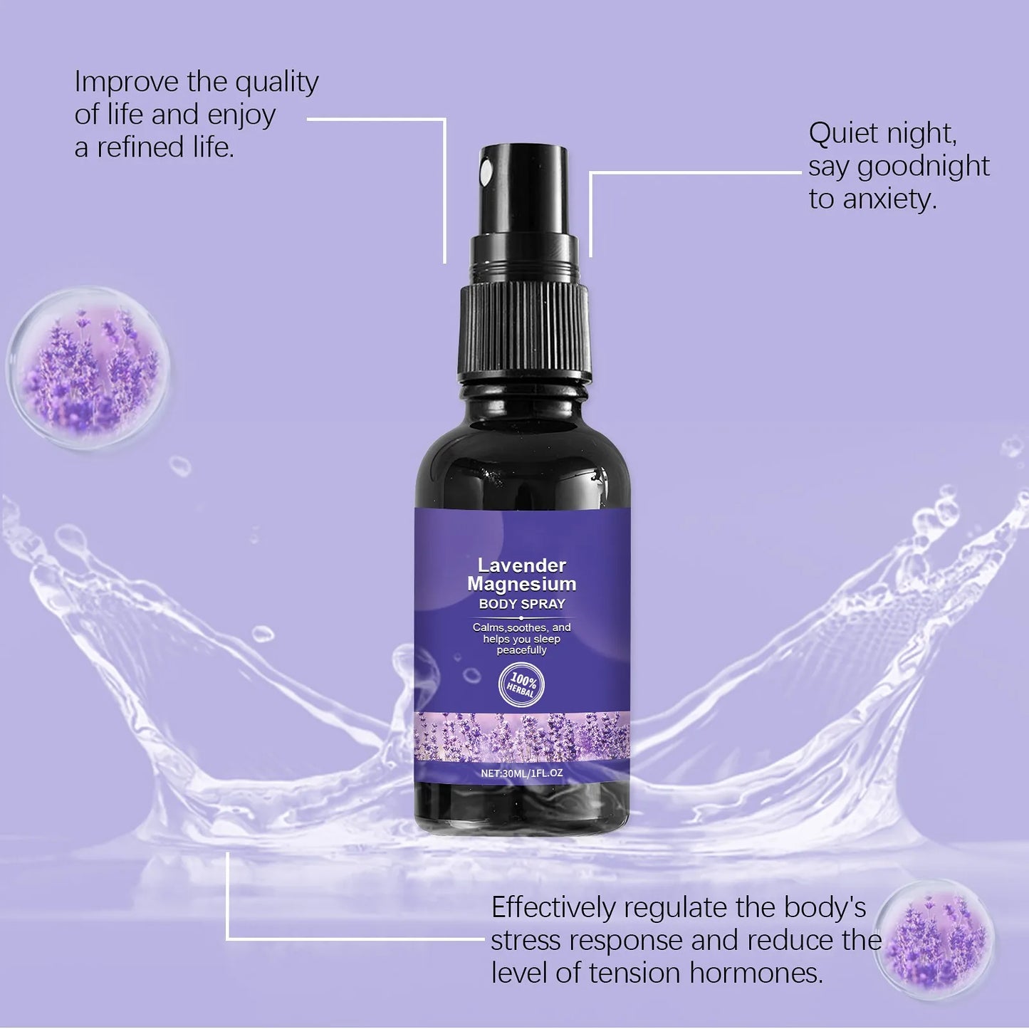 TheWakeUpCrew™ Lavender/Magnesium Pillow Spray 30ml Aromatherapy Sleep Lavender Pillow Mist