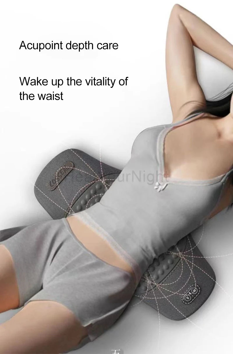 TheWakeUpCrew™ Ergonomic Waist Pillow for Lower Back Support comes w/ Heating Vibrating