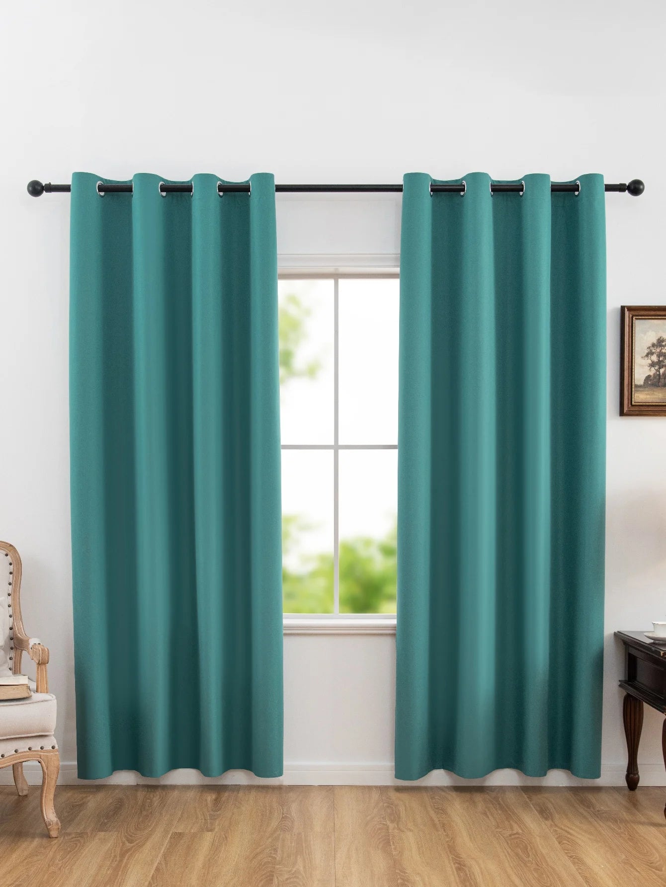 TheWakeUpCrew™ 1pc Solid Blackout Curtains with Grommets, Total Privacy Drapes for Bedroom