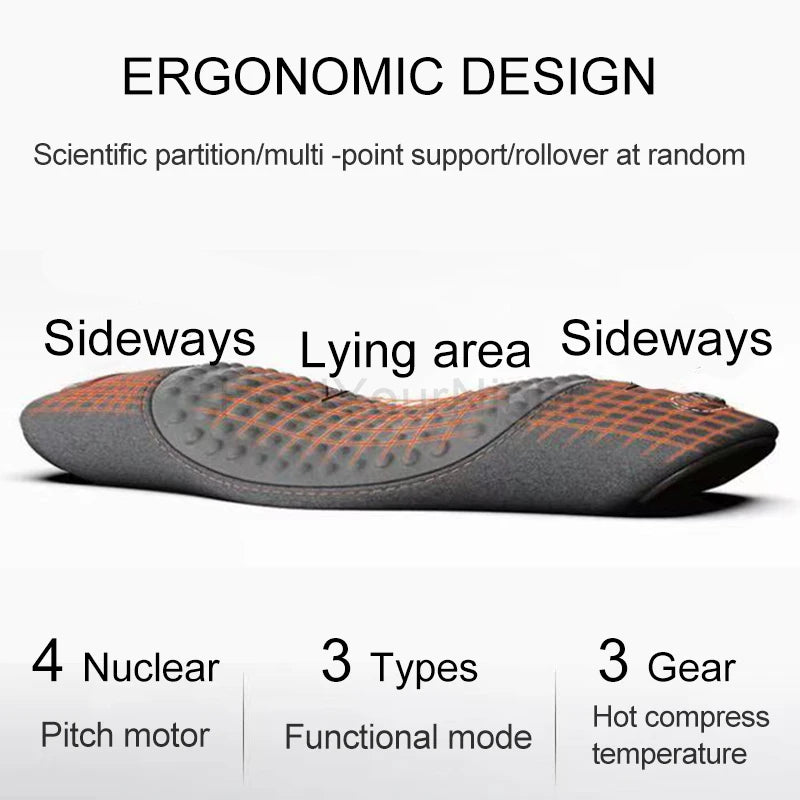 TheWakeUpCrew™ Ergonomic Waist Pillow for Lower Back Support comes w/ Heating Vibrating