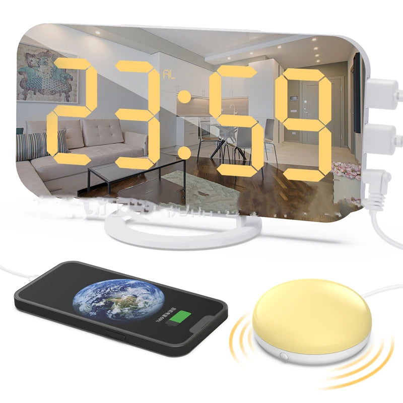 TheWakeUpCrew™ Vibrating LED Alarm Clock To Get You Out of Bed!