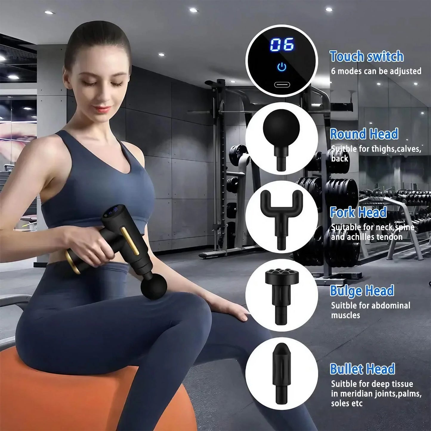 TheWakeUpCrew™ Massage Gun Deep Tissue Muscle Handheld Percussion Massager