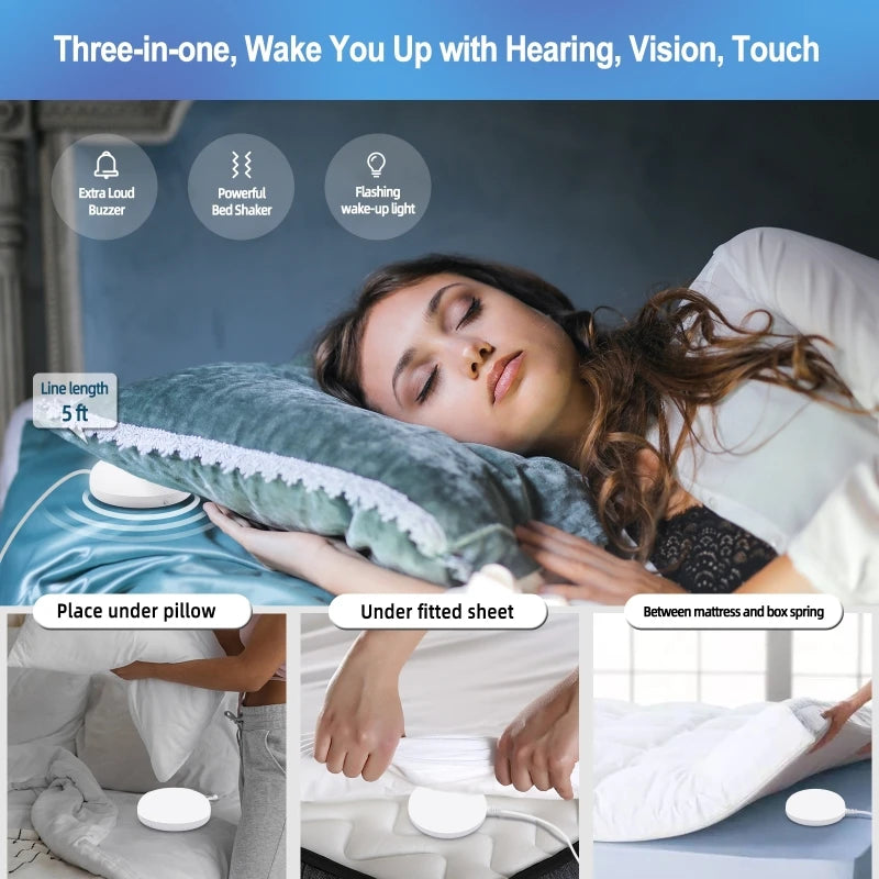 TheWakeUpCrew™ Vibrating LED Alarm Clock To Get You Out of Bed!