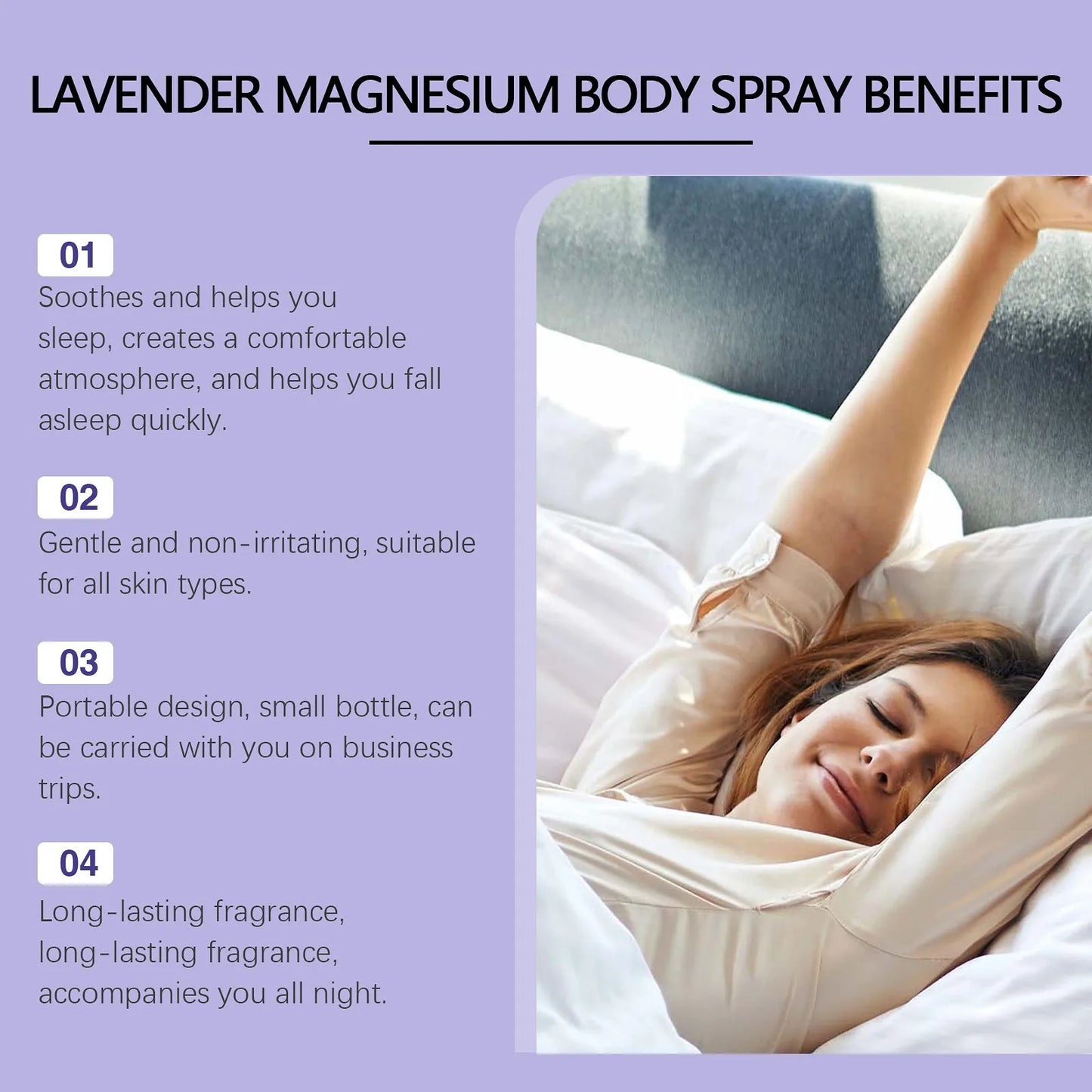 TheWakeUpCrew™ Lavender/Magnesium Pillow Spray 30ml Aromatherapy Sleep Lavender Pillow Mist